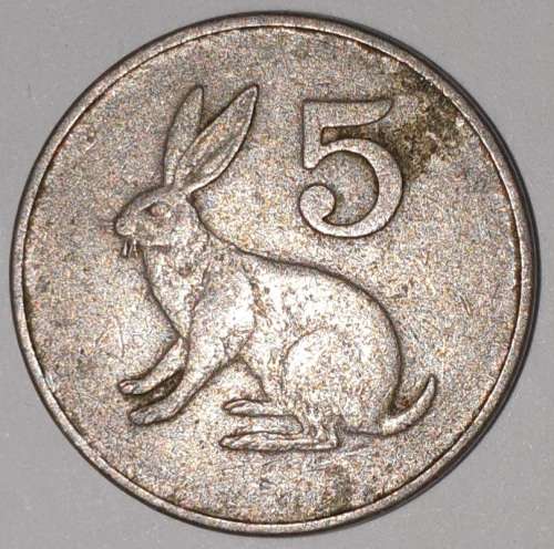 1988 - 5 CENT COIN - ZIMBABWE - (Copper-Nickel)